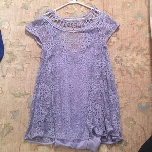 Lace purple dress